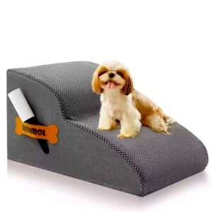 High Density Foam Dog Stairs Ramp for Beds Couches Romrol Pet Steps